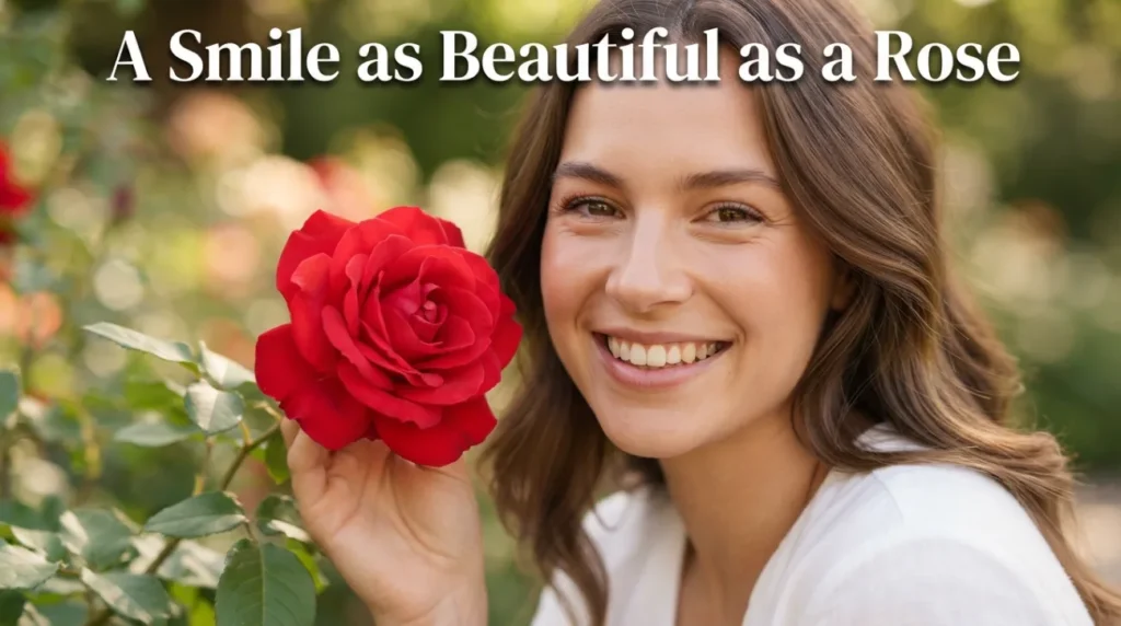  A smile as beautiful as a rose