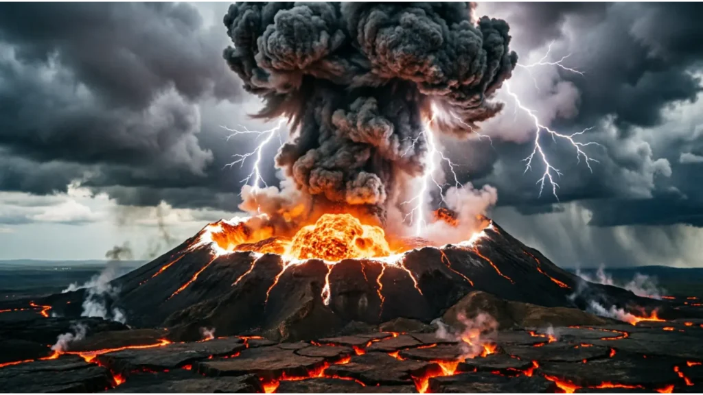 Angry as a volcano ready to erupt