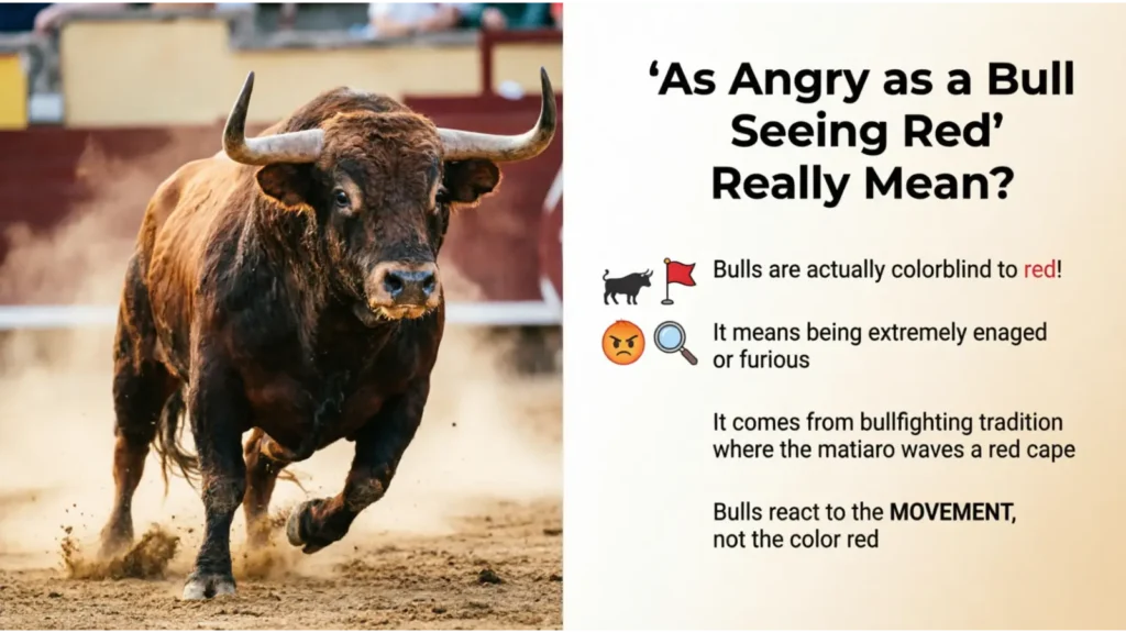 As angry as a bull seeing red