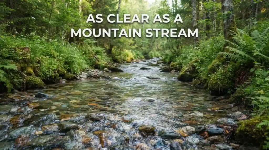 As clear as a mountain stream