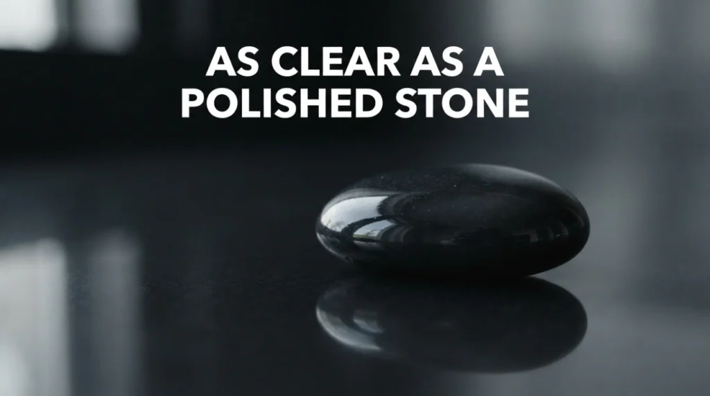 As clear as a polished stone
