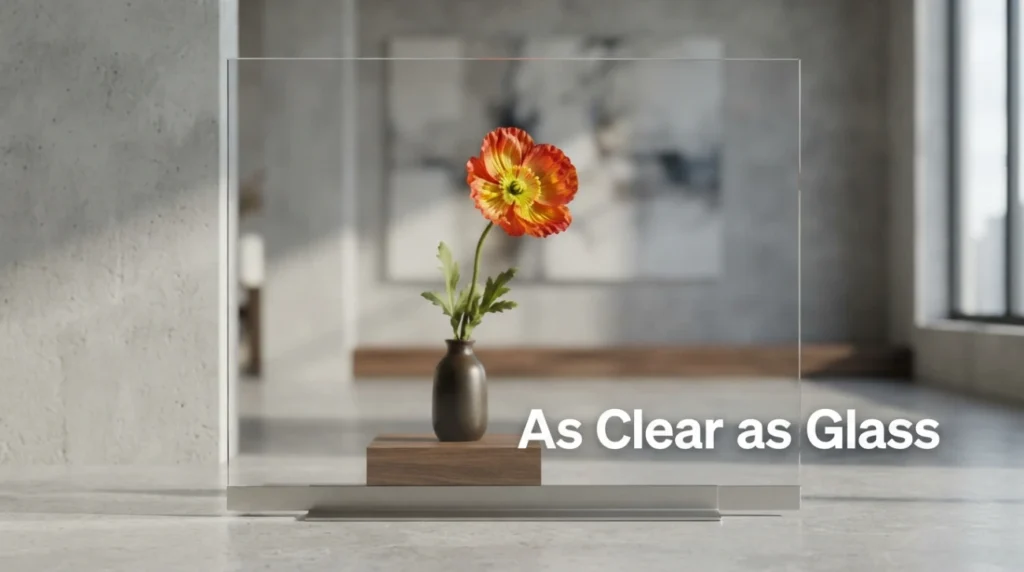 As clear as glass