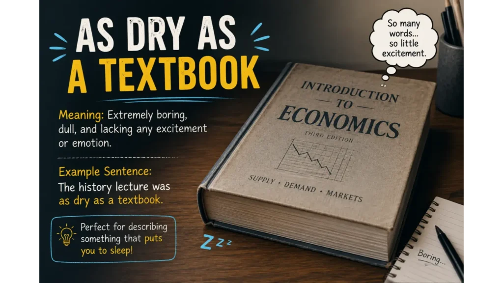 As dry as a textbook