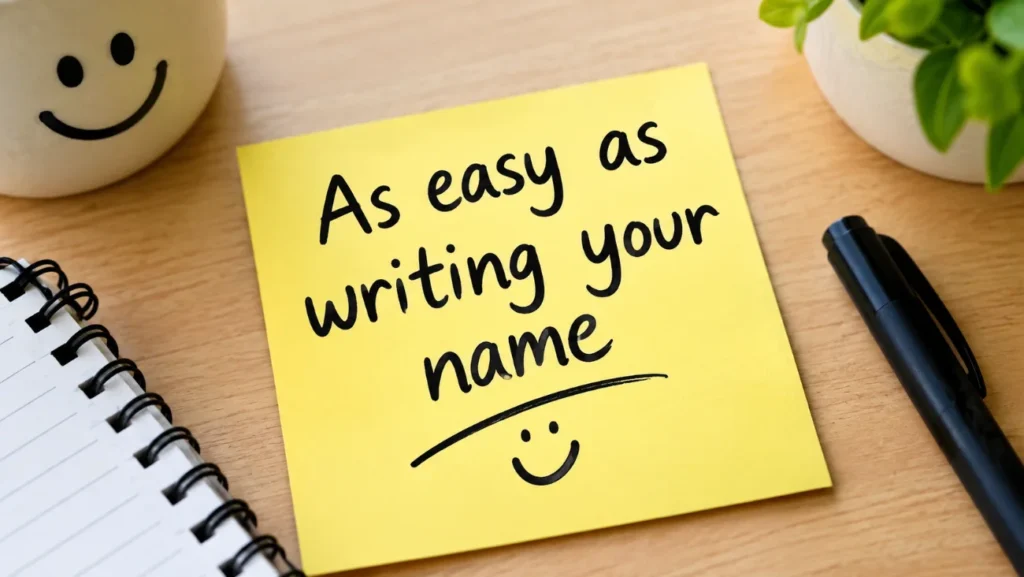 As easy as writing your name