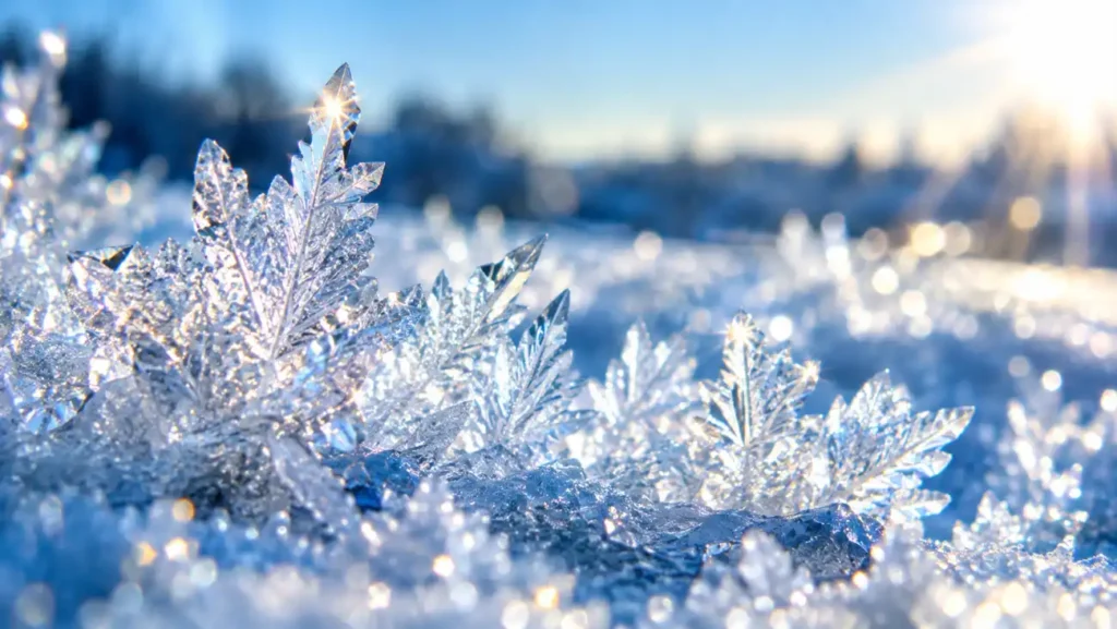 As glittering as ice crystals