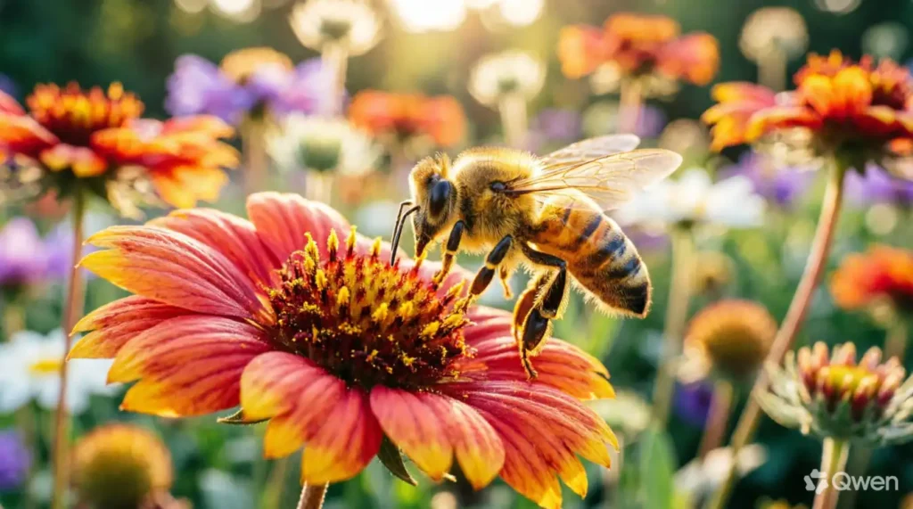 As happy as a bee near flowers