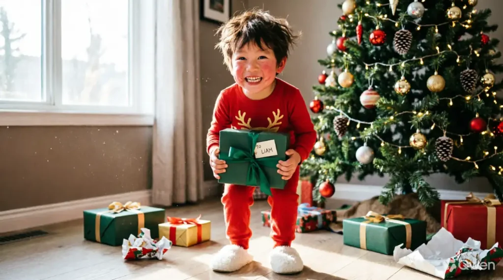 As happy as a child on Christmas morning