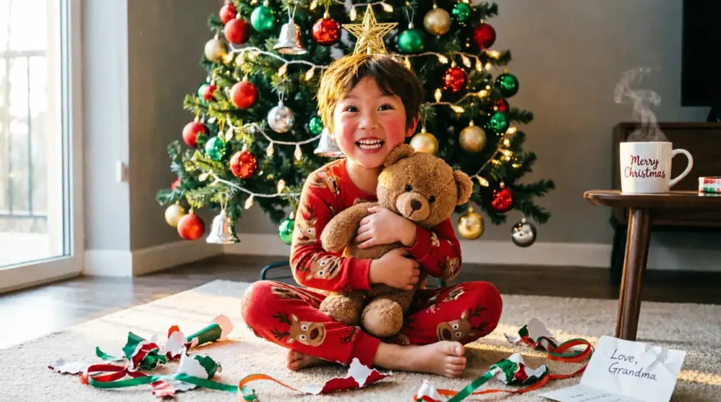 As happy as a child on Christmas morning
