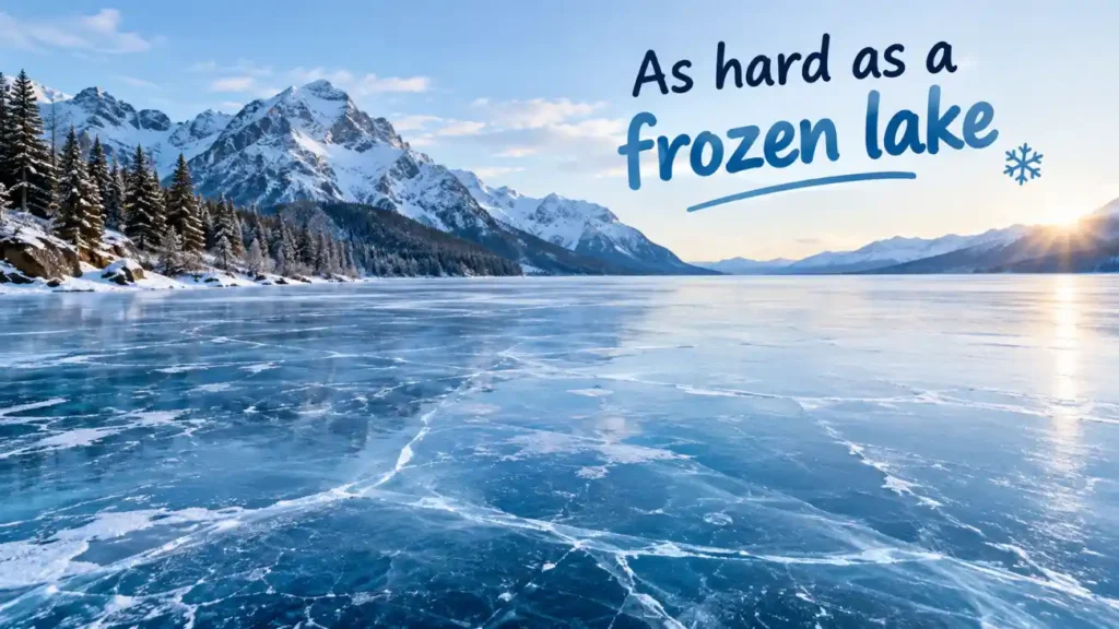 As hard as a frozen lake