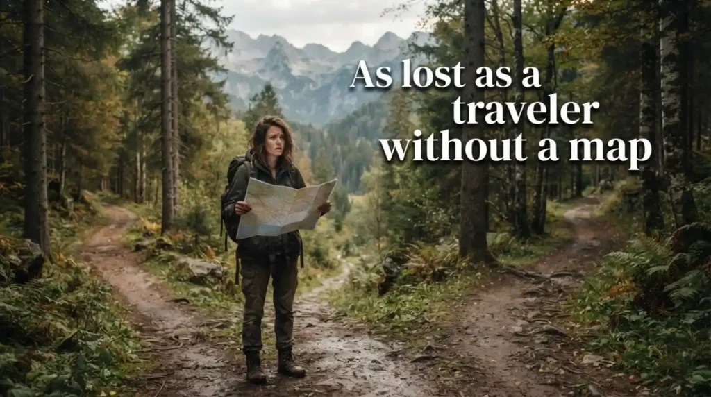  As lost as a traveler without a map