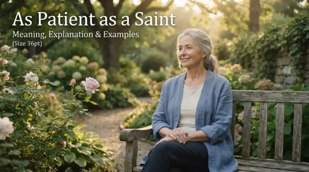 As Patient as a Saint
