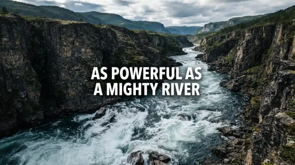 As powerful as a mighty river