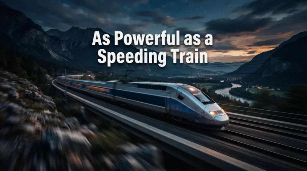 As powerful as a speeding train