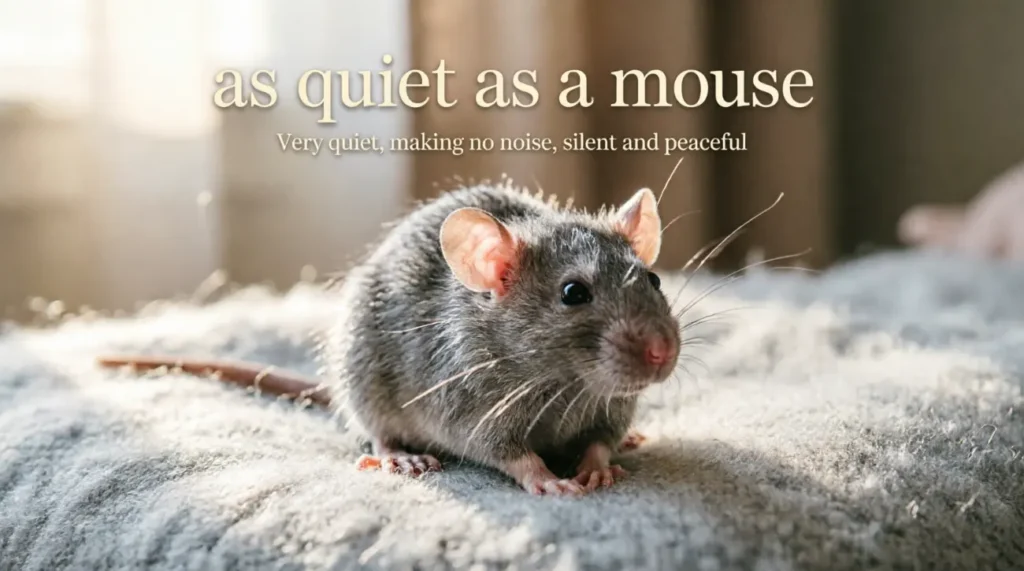  As quiet as a mouse