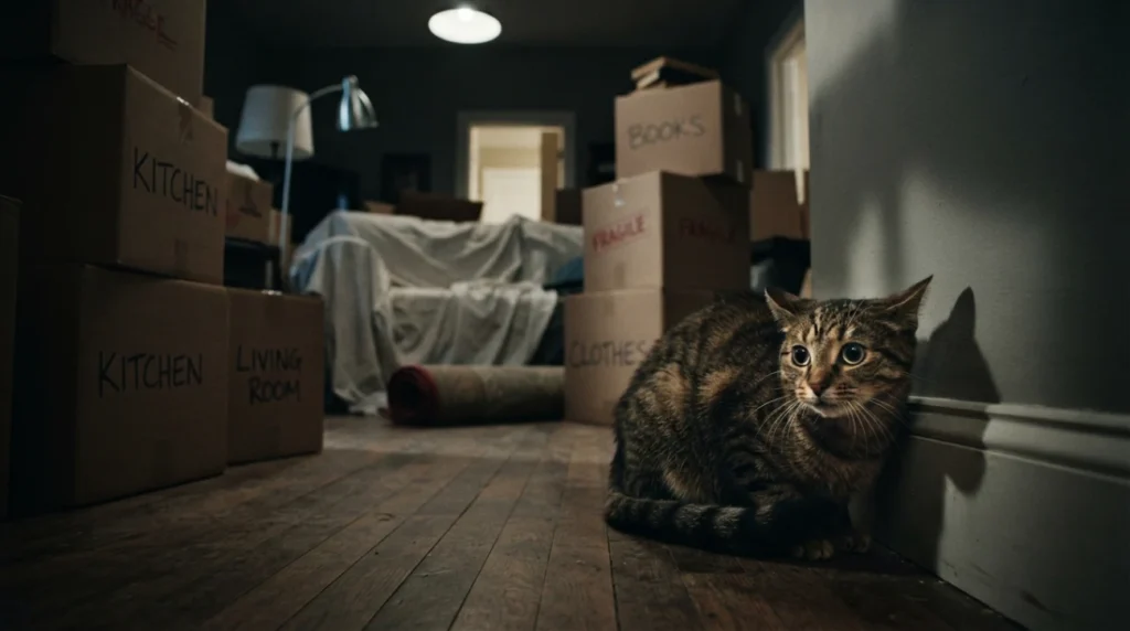 As scared as a cat in a strange house