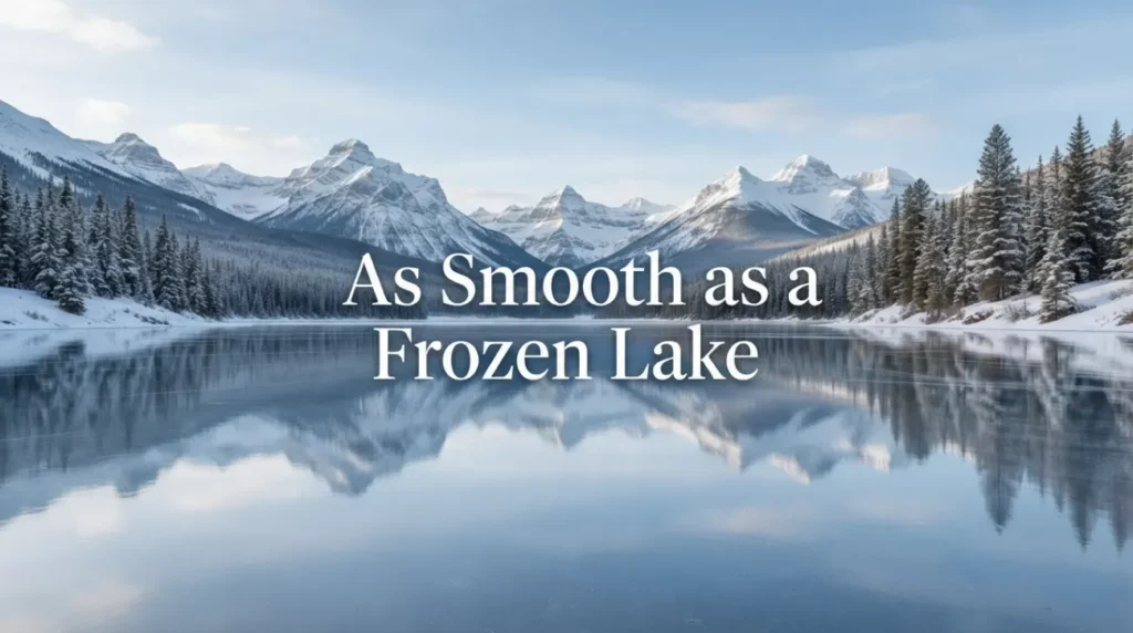 As smooth as a frozen lake