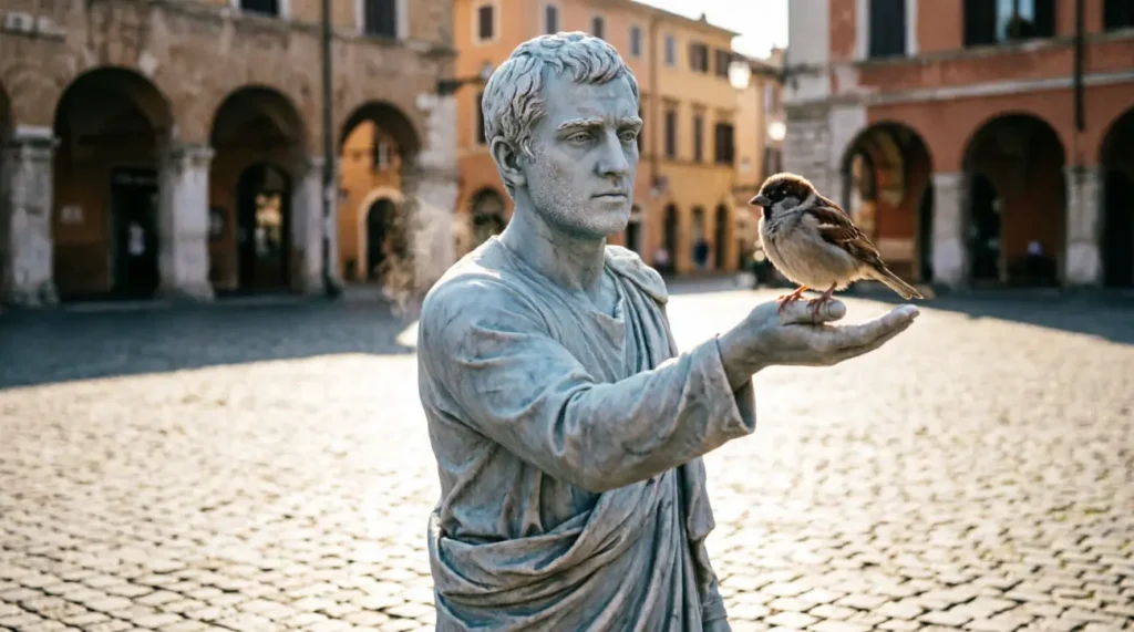 As still as a statue