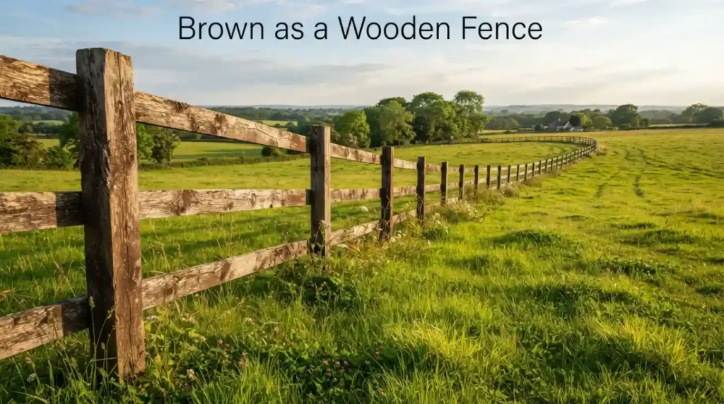 Brown as a Wooden Fence