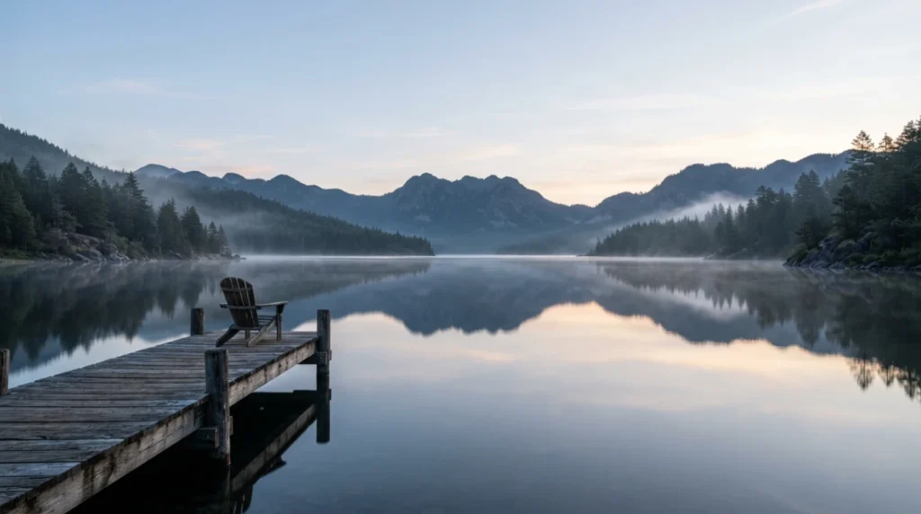 Home is like a peaceful lake