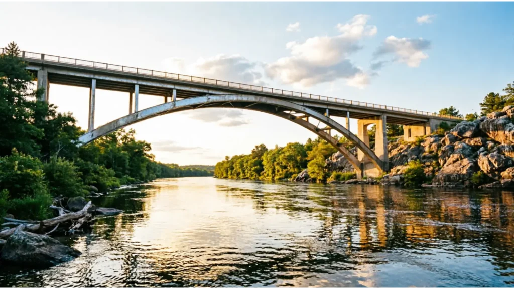 Like a bridge connecting two opposite banks