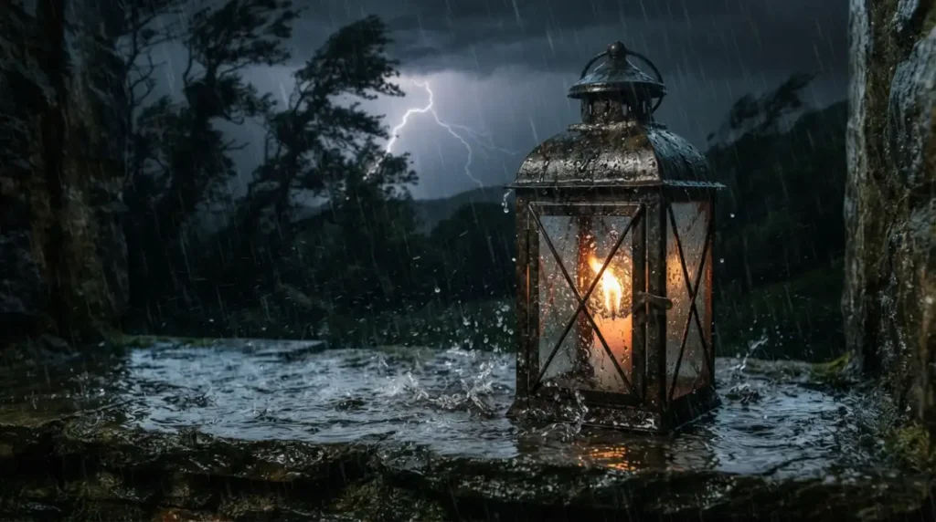 Like a candle flickering in a storm