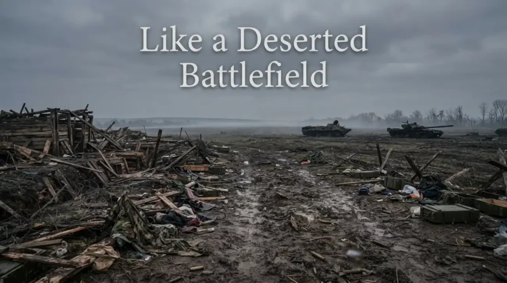Like a deserted battlefield