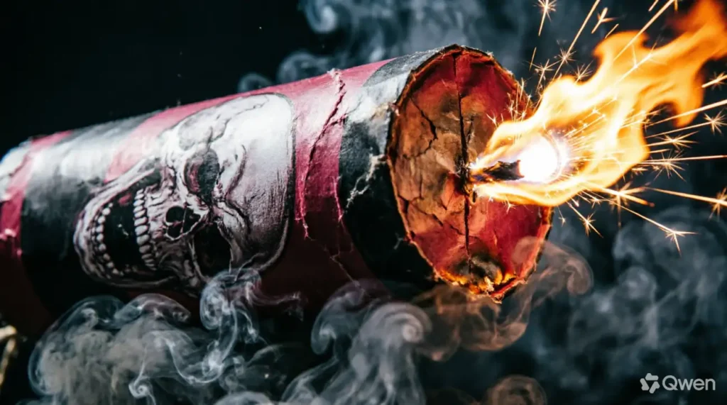 Like a firecracker about to explode