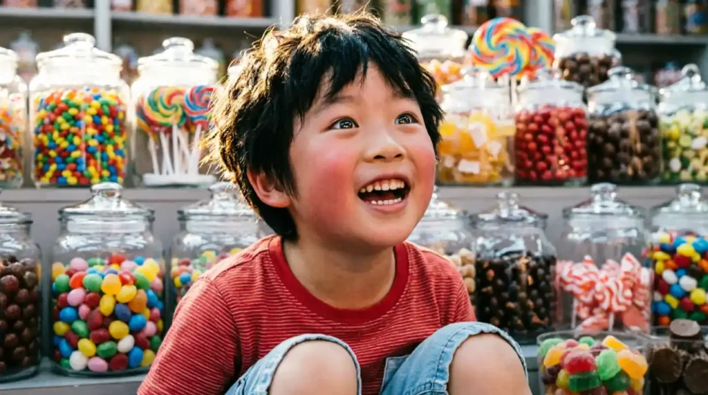 Like a kid in a candy store