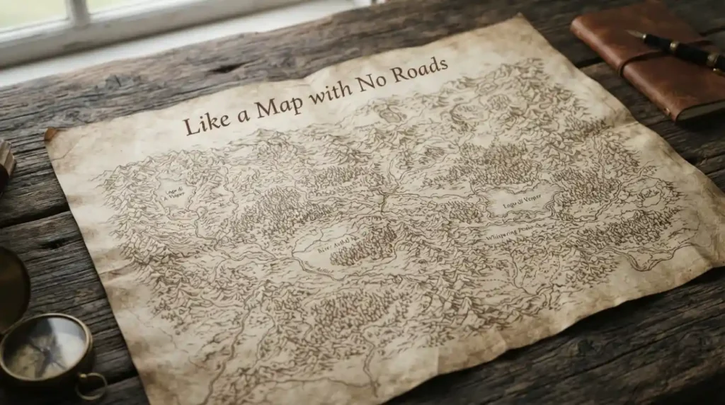  Like a map with no roads