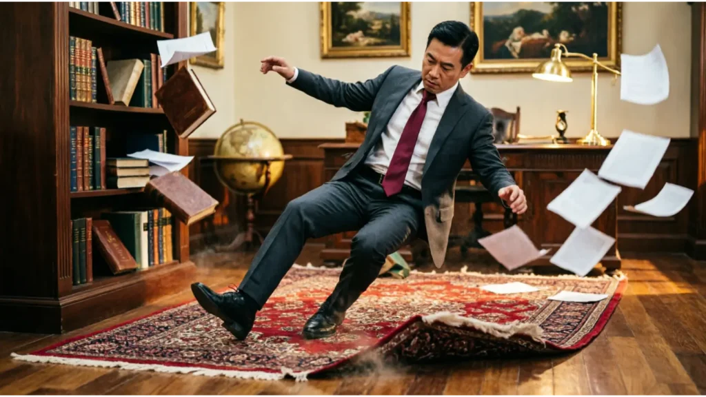 Like a plot that pulls the rug out