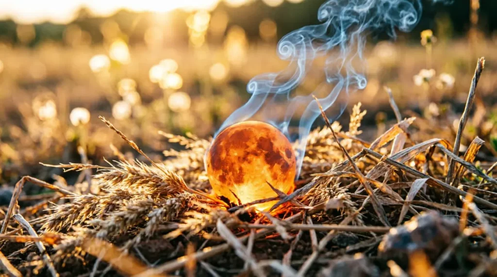 Like a spark catching dry grass