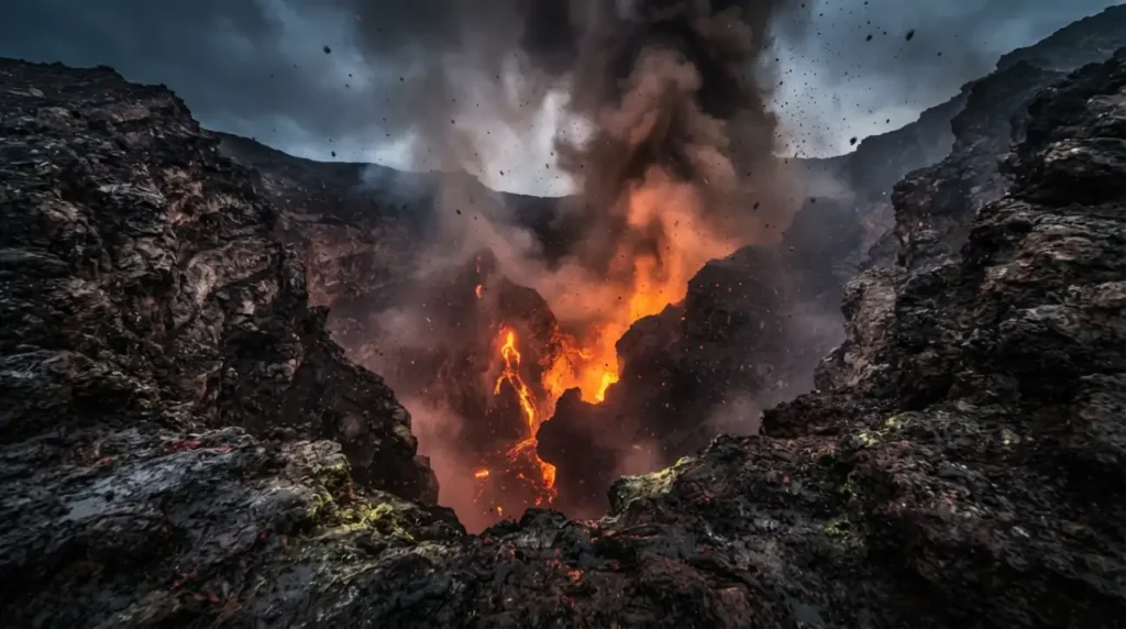 Like a volcano ready to erupt