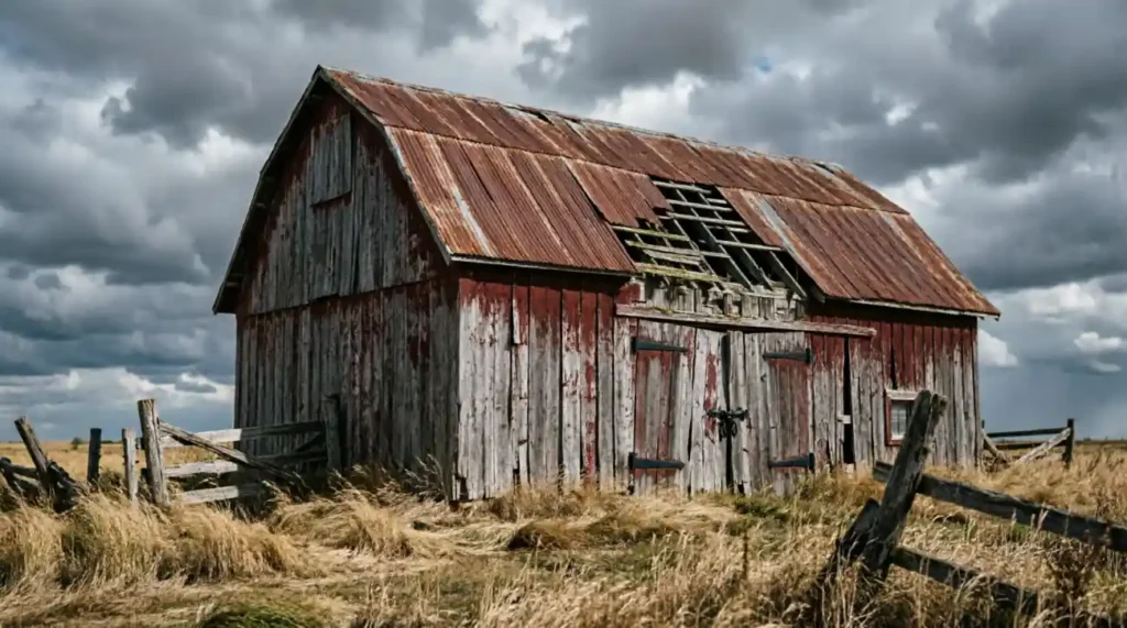 Like a weathered barn