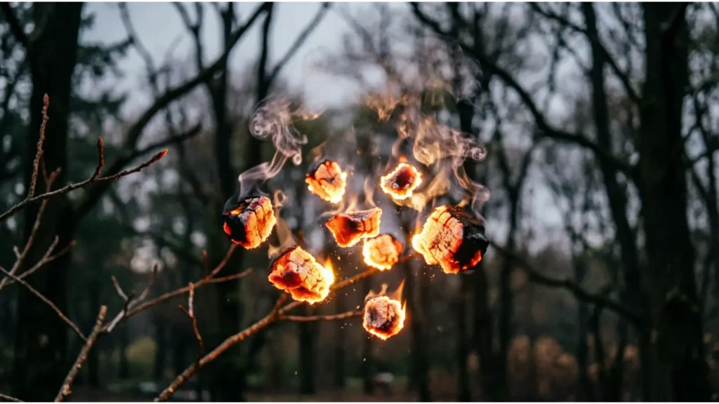 Like embers glowing in the dark