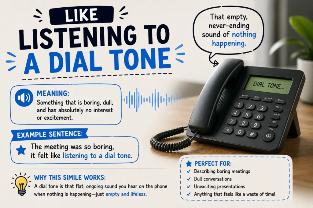 Like listening to a dial tone