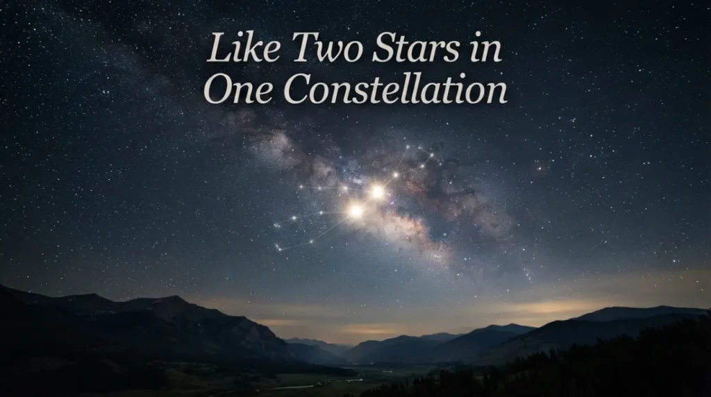Like Two Stars in One Constellation