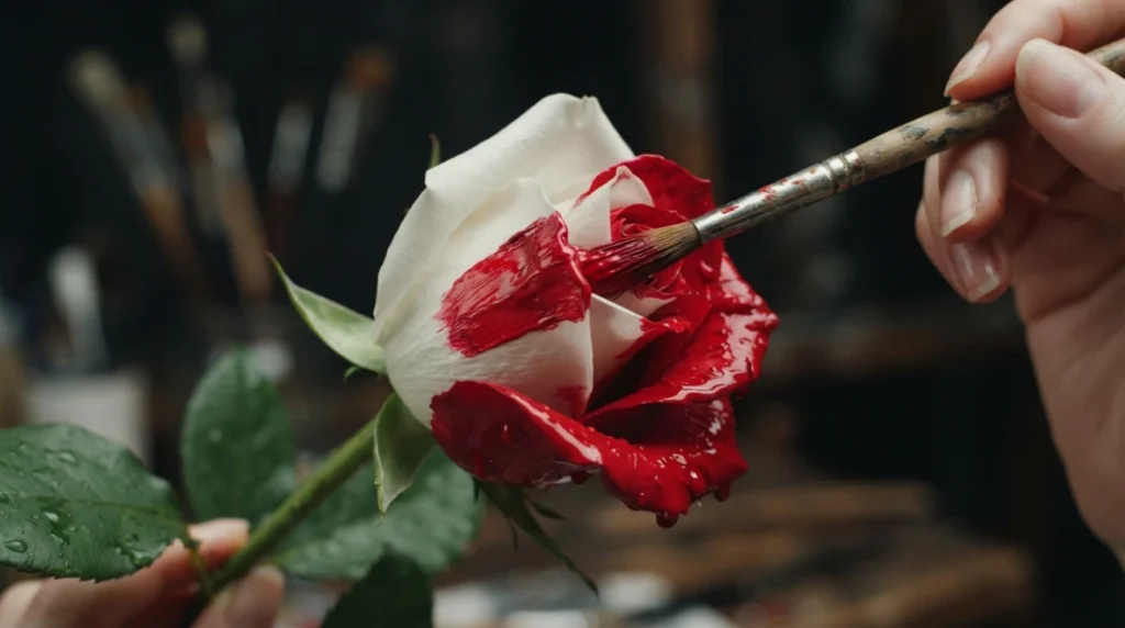 Red like a painted rose