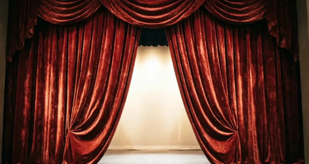 Shows like a curtain opening