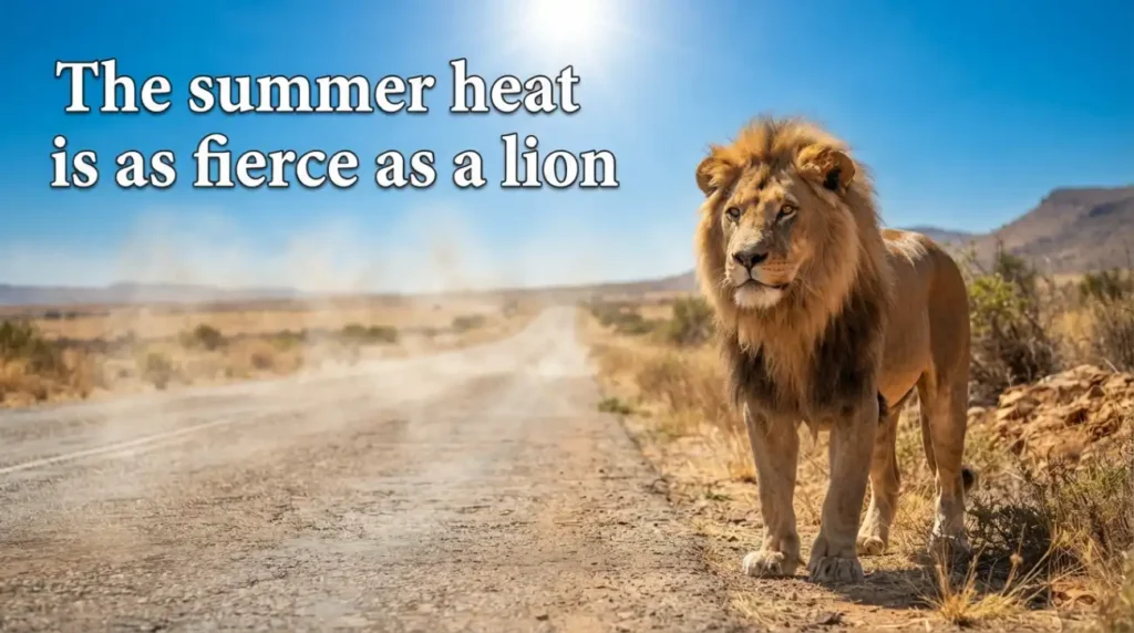The summer heat is as fierce as a lion