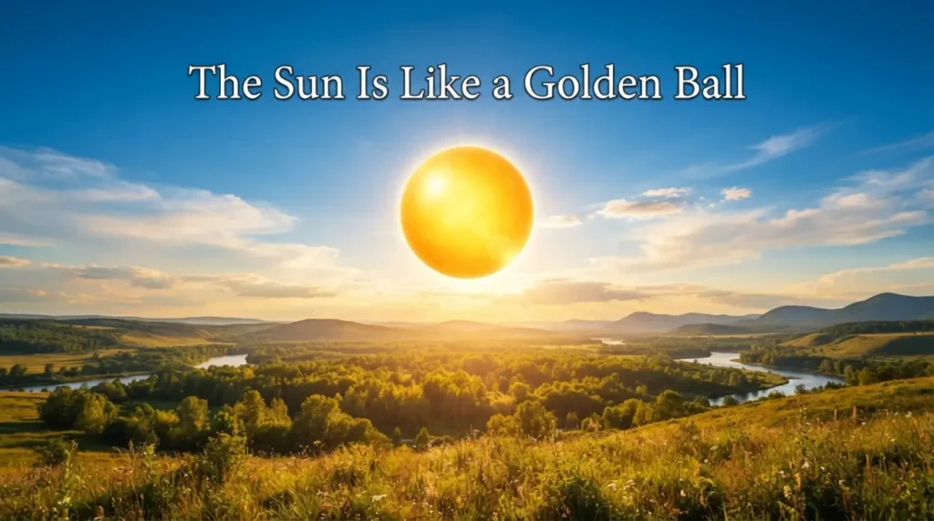 The sun is like a golden ball