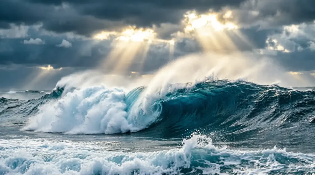 The waves were like rolling mountains