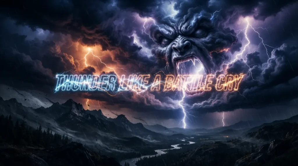 Thunder like a battle cry