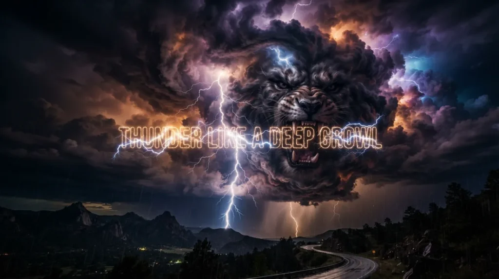 Thunder like a deep growl