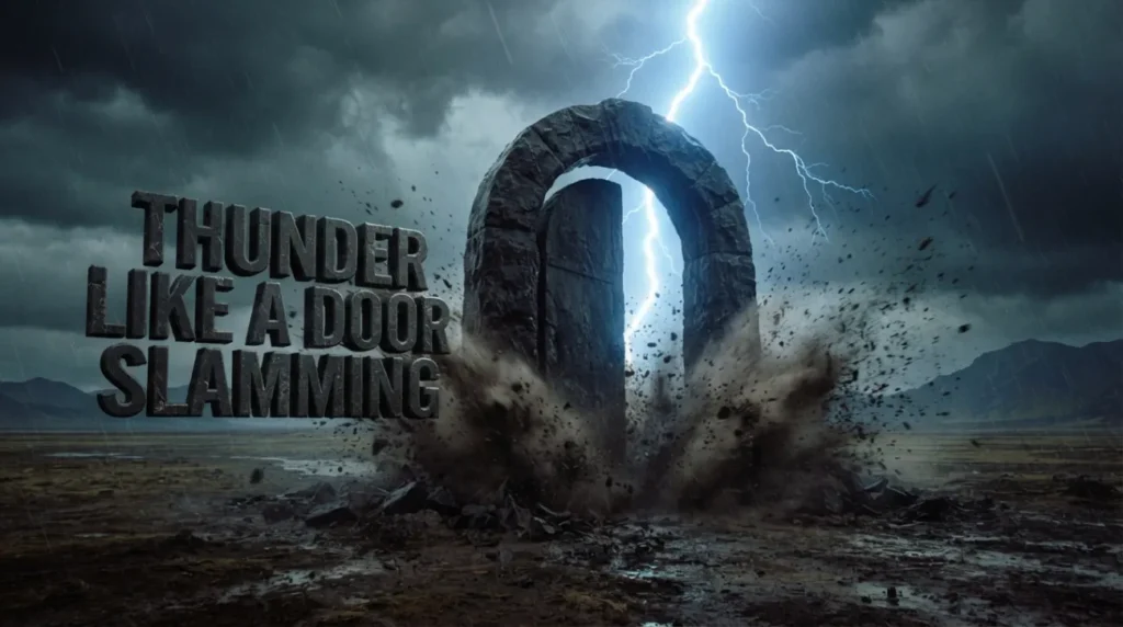 Thunder like a door slamming
