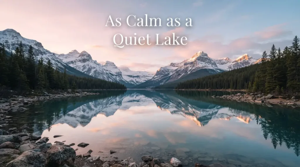  As Calm as a Quiet Lake