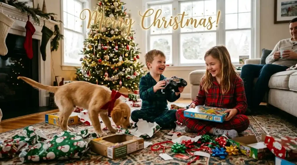 As lively as Christmas morning