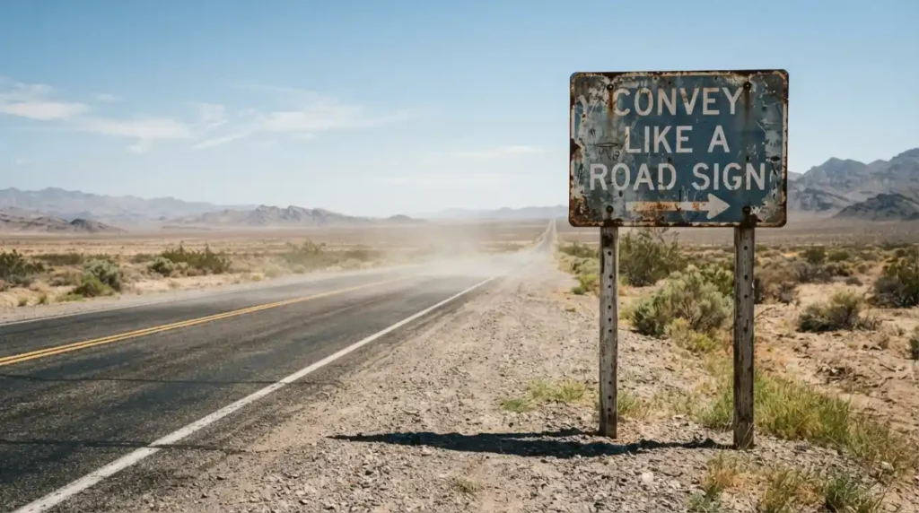 Convey Like a Road Sign