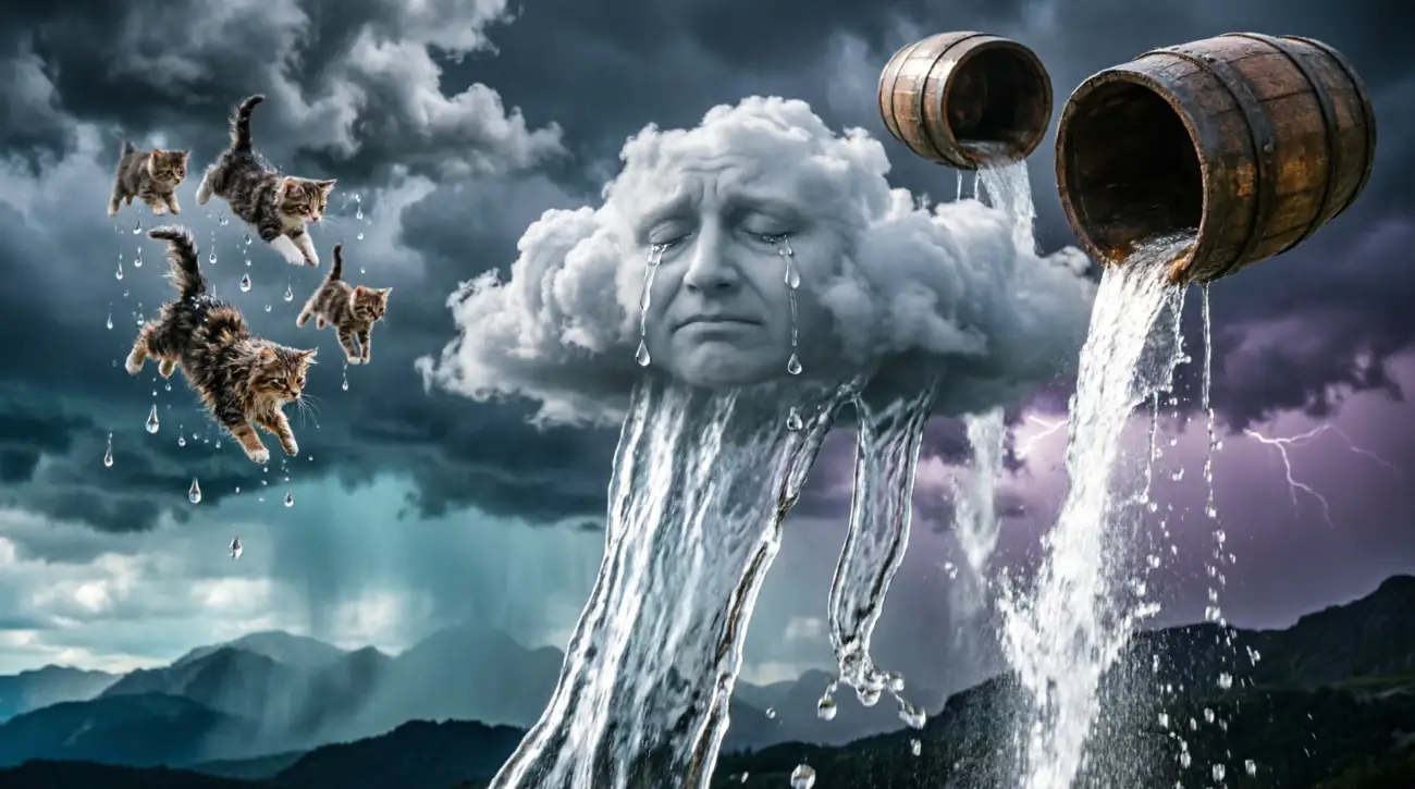 Similes for Rain